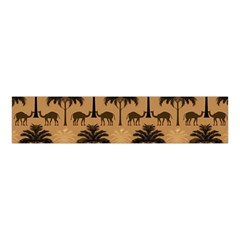 Camel Palm Tree Patern Velvet Scrunchie by Jatiart