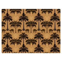 Camel Palm Tree Patern Two Sides Premium Plush Fleece Blanket (extra Small) by Jatiart