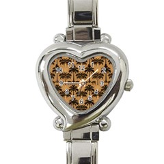 Background Abstract Pattern Design Heart Italian Charm Watch by Jatiart