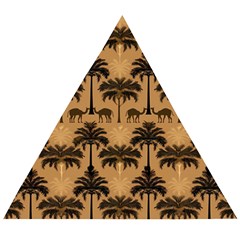 Pattern Background Decorative Wooden Puzzle Triangle by Jatiart