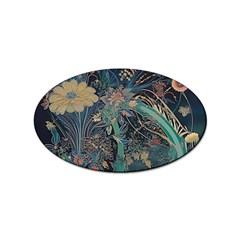 Vintage Peacock Feather Sticker Oval (100 Pack) by Jatiart