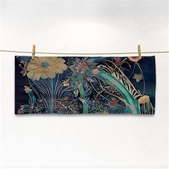 Vintage Peacock Feather Hand Towel