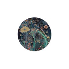 Bird Flower Tree Forest Golf Ball Marker (4 Pack) by Jatiart