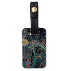 Vintage Peacock Feather Luggage Tag (one Side) by Jatiart