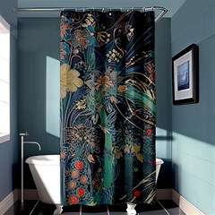 Vintage Peacock Feather Shower Curtain 36  X 72  (stall)  by Jatiart