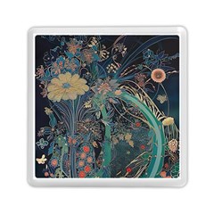 Bird Flower Tree Forest Memory Card Reader (square) by Jatiart