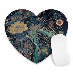 Flowers Trees Forest Heart Mousepad by Jatiart