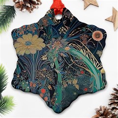 Vintage World Map Ornament (snowflake)