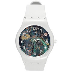 Vintage World Map Round Plastic Sport Watch (m) by Jatiart