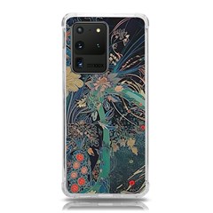 Vintage Peacock Feather Samsung Galaxy S20 Ultra 6 9 Inch Tpu Uv Case by Jatiart