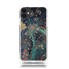 Vintage Peacock Feather Iphone 11 Tpu Uv Print Case by Jatiart