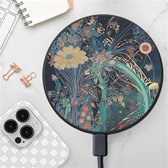 Vintage World Map Wireless Fast Charger(black) by Jatiart