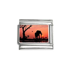 Elephant Landscape Tree Africa Sunset Safari Wild Italian Charm (9mm) by Jatiart