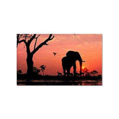 Elephant Landscape Tree Africa Sunset Safari Wild Sticker (rectangular) by Jatiart