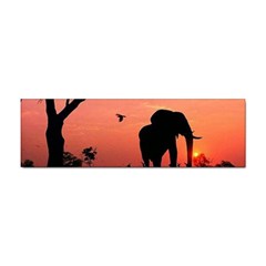 Elephant Landscape Tree Africa Sunset Safari Wild Sticker (bumper) by Jatiart