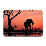 Elephant Landscape Tree Africa Sunset Safari Wild Small Doormat 24 x16  Door Mat