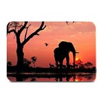 Elephant Landscape Tree Africa Sunset Safari Wild Plate Mats 18 x12  Plate Mat