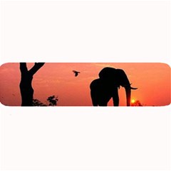 Elephant Landscape Tree Africa Sunset Safari Wild Large Bar Mat by Jatiart