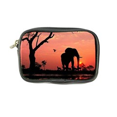 Elephant Landscape Tree Africa Sunset Safari Wild Coin Purse by Jatiart