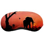 Elephant Landscape Tree Africa Sunset Safari Wild Sleep Mask Front