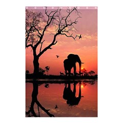 Elephant Landscape Tree Africa Sunset Safari Wild Shower Curtain 48  X 72  (small)  by Jatiart