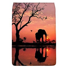 Elephant Landscape Tree Africa Sunset Safari Wild Removable Flap Cover (l) by Jatiart