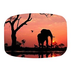 Elephant Landscape Tree Africa Sunset Safari Wild Mini Square Pill Box by Jatiart