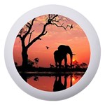 Elephant Landscape Tree Africa Sunset Safari Wild Dento Box with Mirror Front