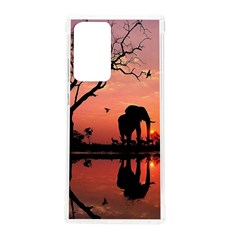 Elephant Landscape Tree Africa Sunset Safari Wild Samsung Galaxy Note 20 Ultra Tpu Uv Case by Jatiart