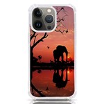 Elephant Landscape Tree Africa Sunset Safari Wild iPhone 13 Pro TPU UV Print Case Front