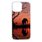 Elephant Landscape Tree Africa Sunset Safari Wild iPhone 13 Pro Max TPU UV Print Case Front