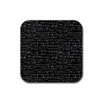 Math Equations Formulas Pattern Rubber Coaster (Square) Front