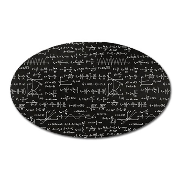 Math Equations Formulas Pattern Oval Magnet