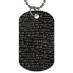 Math Equations Formulas Pattern Dog Tag (two Sides) by Ravend