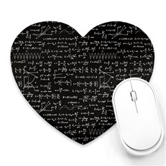 Math Equations Formulas Pattern Heart Mousepad by Ravend