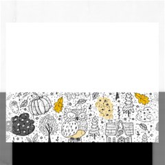 Doodle Seamless Pattern With Autumn Elements Rectangular Jigsaw Puzzl by Ravend