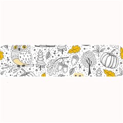 Doodle Seamless Pattern With Autumn Elements Large Bar Mat by Ravend