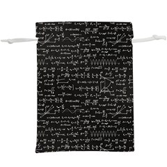 Math Equations Formulas Pattern Lightweight Drawstring Pouch (xl) by Ravend