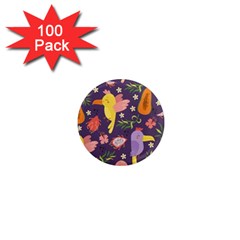 Exotic Seamless Pattern With Parrots Fruits 1  Mini Magnets (100 Pack)  by Ravend