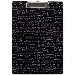 Math Equations Formulas Pattern A4 Acrylic Clipboard by Ravend