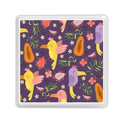 Exotic Seamless Pattern With Parrots Fruits Memory Card Reader (square) by Ravend