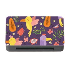 Exotic Seamless Pattern With Parrots Fruits Memory Card Reader With Cf by Ravend