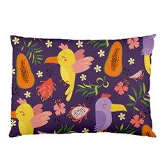 Exotic Seamless Pattern With Parrots Fruits Pillow Case (two Sides) by Ravend