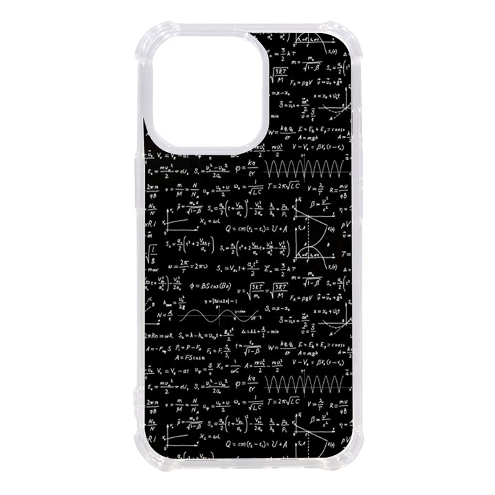 Math Equations Formulas Pattern iPhone 13 Pro TPU UV Print Case