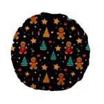 Winter Xmas Christmas Holiday Standard 15  Premium Round Cushions Front