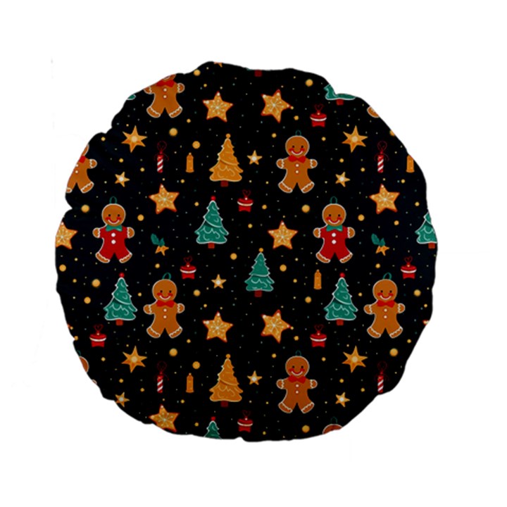 Winter Xmas Christmas Holiday Standard 15  Premium Round Cushions