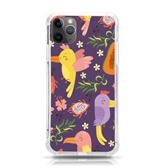 Exotic Seamless Pattern With Parrots Fruits Iphone 11 Pro Max 6 5 Inch Tpu Uv Print Case by Ravend