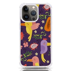 Exotic Seamless Pattern With Parrots Fruits Iphone 13 Pro Tpu Uv Print Case by Ravend