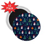 Snow Snowman Tree Christmas Tree 2.25  Magnets (10 pack)  Front