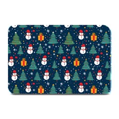 Snow Snowman Tree Christmas Tree Plate Mats by Ravend